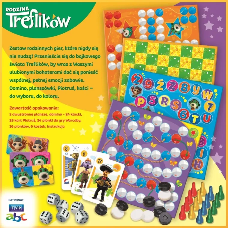 Trefl, Trefliki, Rodzina Treflików, Kalejdoskop 25 gier, zestaw familijny