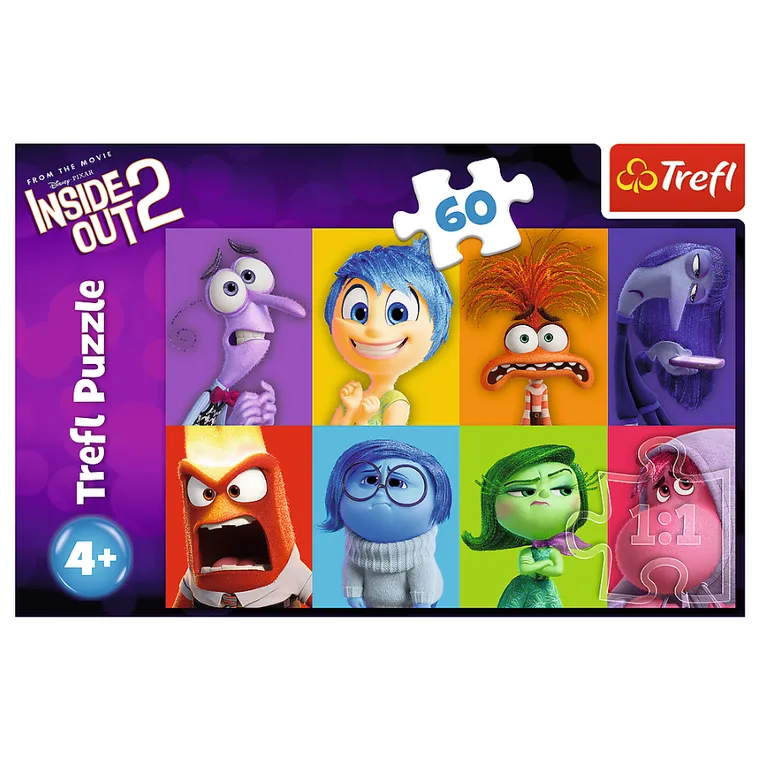 Trefl, W głowie się nie mieści 2, Poznaj swoje emocje, puzzle, 60 elementów