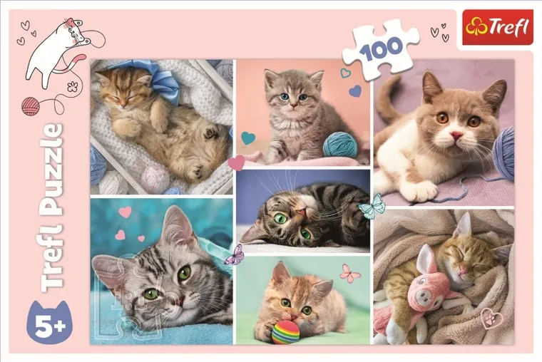 Trefl, W kocim świecie, puzzle, 100 elementów