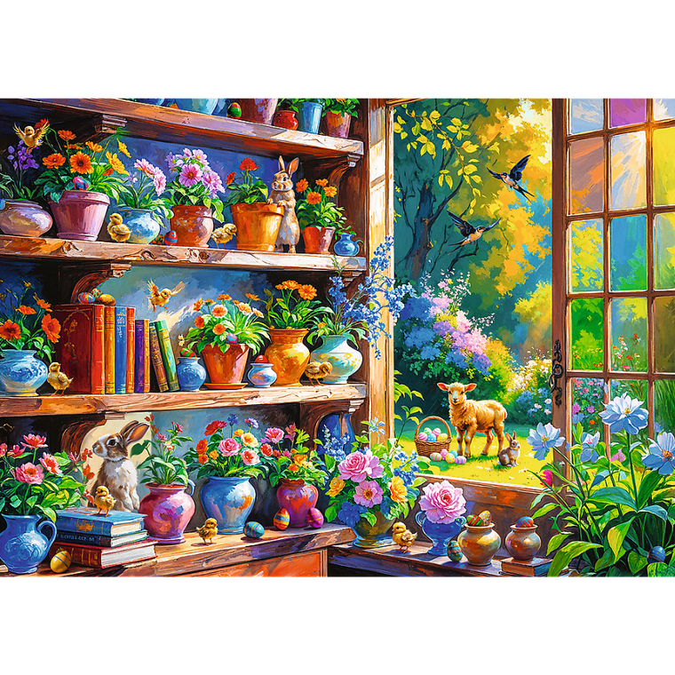 Trefl, Wiosenny poranek w oranżerii, puzzle, 500 elementów