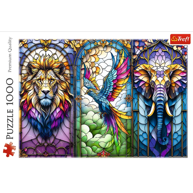 Trefl, Witraż, Zwierzęta, puzzle, 1000 elementów