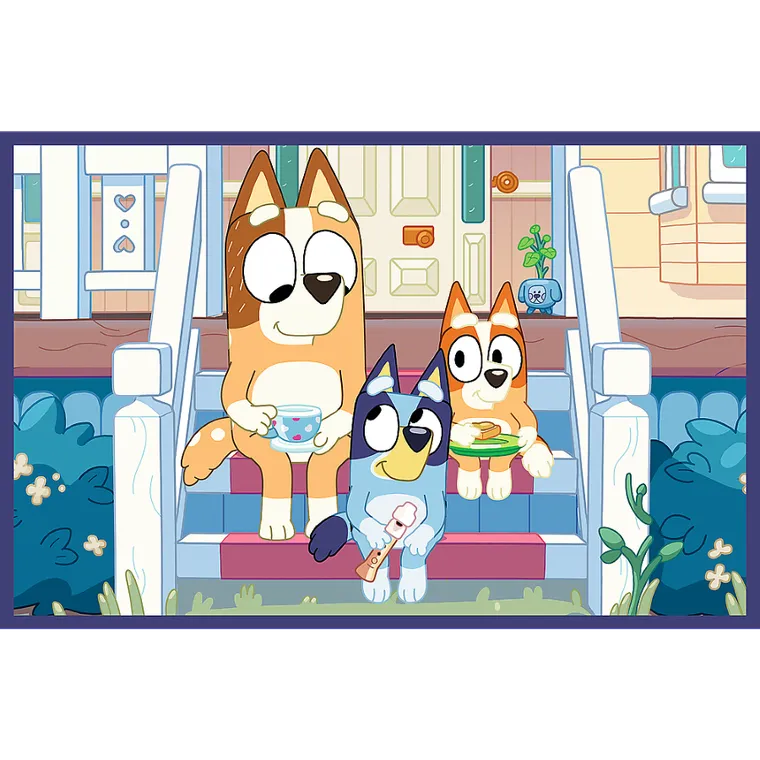 Trefl, Zabawna Bluey, puzzle, 2-24 elementów