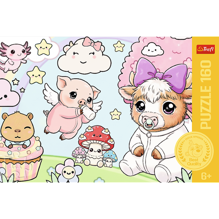 Trefl, Zwierzaki maluchy, puzzle, 160 elementów