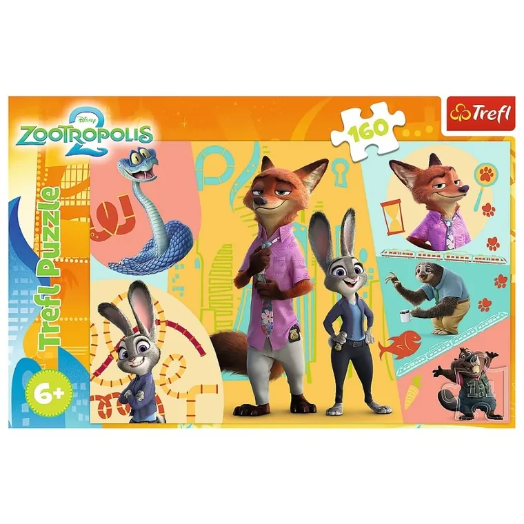 Trefl, Zwierzogród, Razem w Zootopii, puzzle, 160 elementów