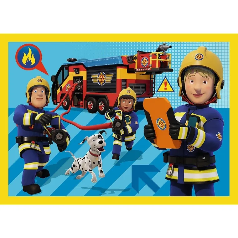 Trelf, Strażak Sam, Strażak na sygnale, puzzle 4w1