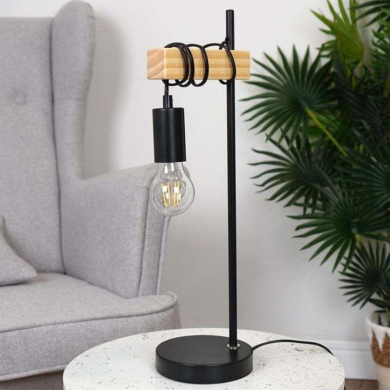 Trends4You, lampa stołowa, czarna, 51 cm
