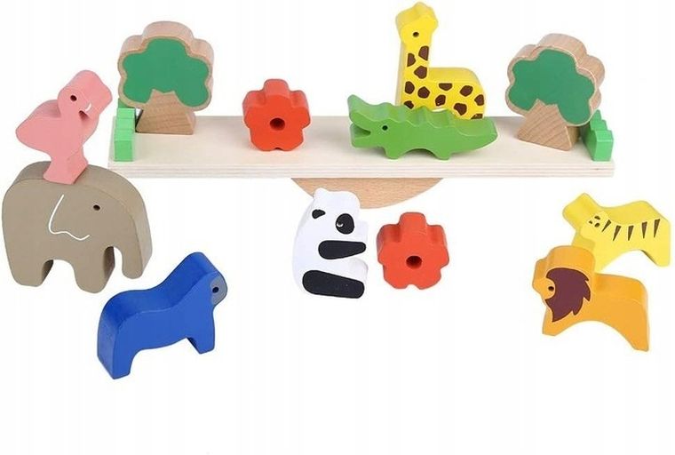 Trifox, równoważnia drewniana, zwierzęta, 13 elementów