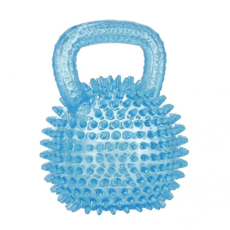 Trik&Roll, zabawka dla psa, piłka z uchwytem, niebieska, 9,5 cm