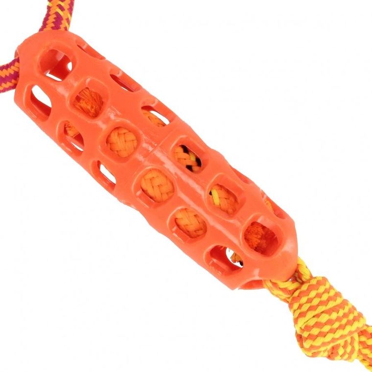 Trik&Roll, zabawka dla psa, szarpak z gumową siatką, pomarańczowy, 40 cm