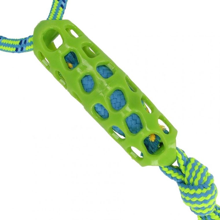 Trik&Roll, zabawka dla psa, szarpak z gumową siatką, zielony, 40 cm