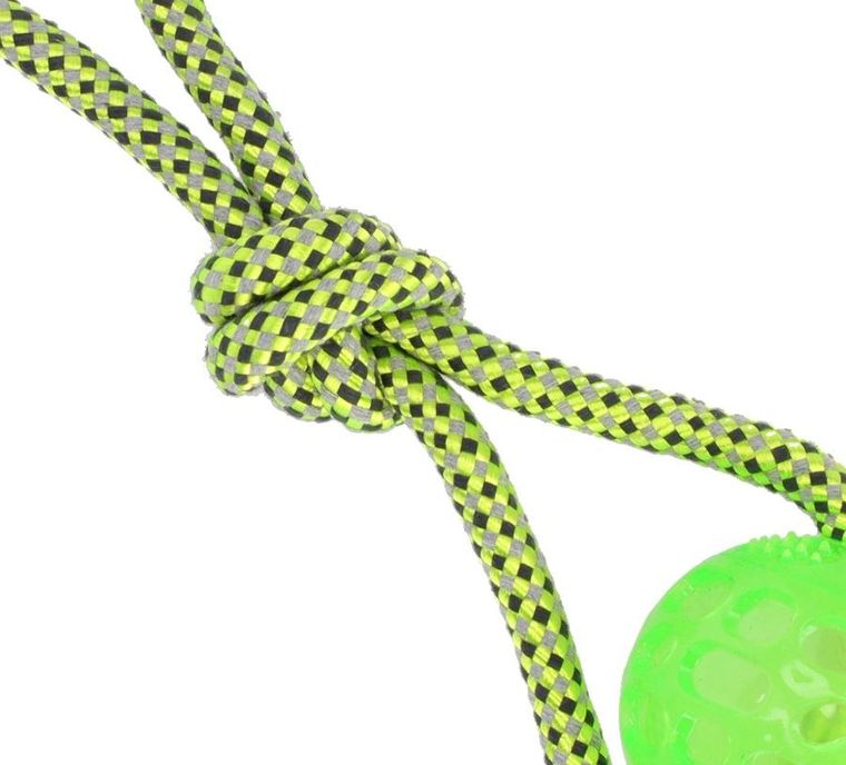 Trik&Roll, zabawka dla psa, szarpak z piłką, zielony, 36 cm