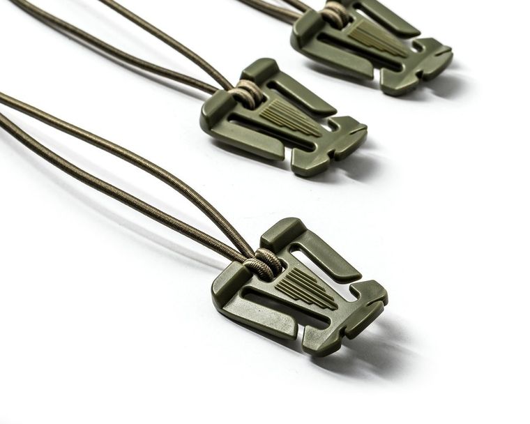 Troki taktyczne, 3 szt., oliwkowy