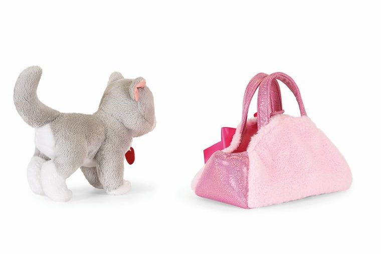 Trudi, kot w różowej torebce, maskotka