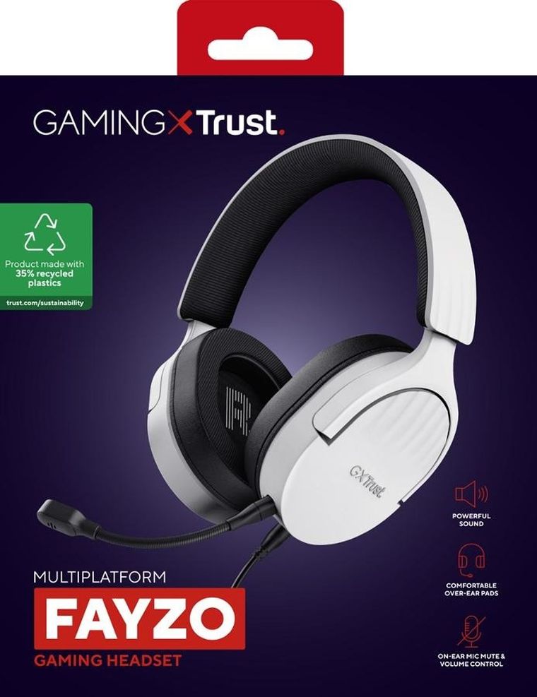 Trust, słuchawki fayzo headset wht, gxt489w