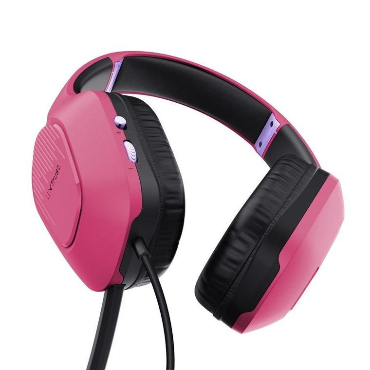 Trust, słuchawki gxt415p zirox headset, pink 24992