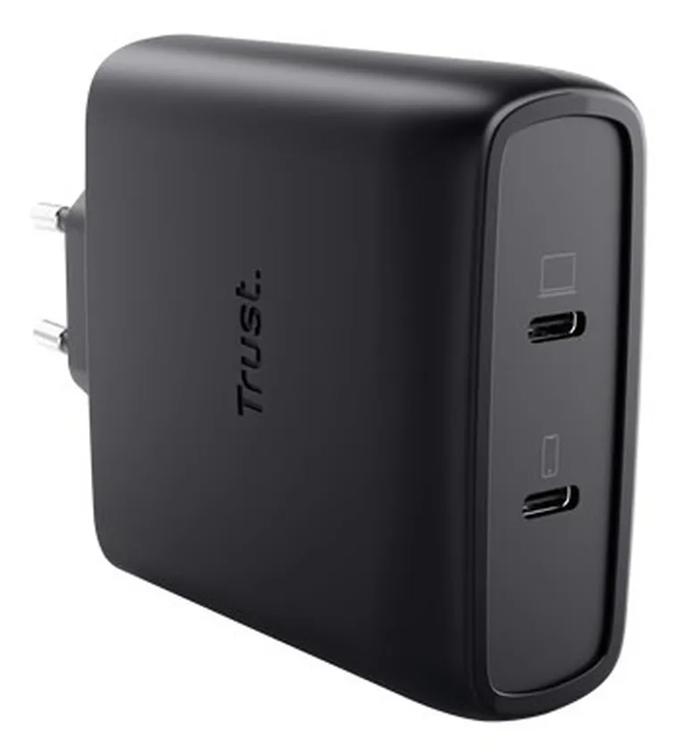 Trust, Trust MAXO GaN, ładowarka, 100W, 2xUSB-C