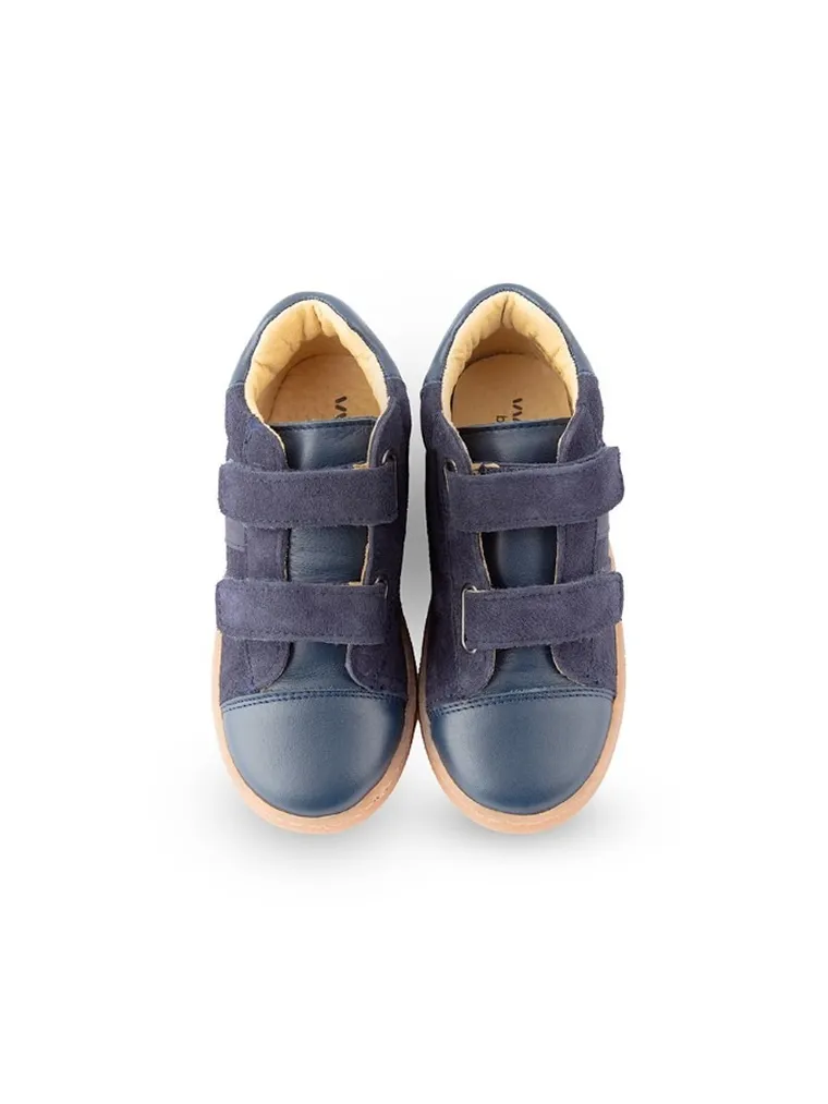 Trzewiki chłopięce, skórzane, niebieskie, Weestep