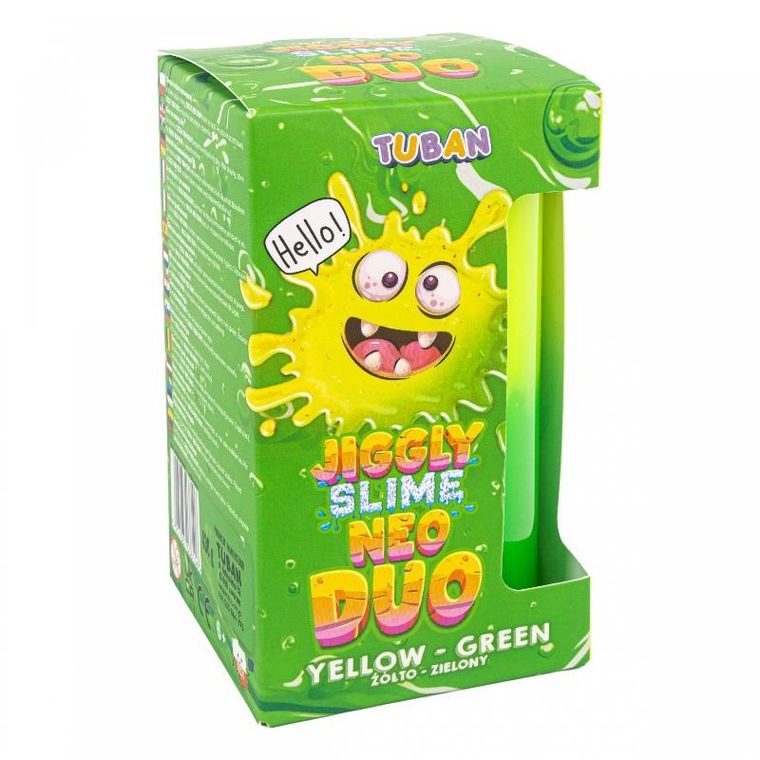Tuban, Jiggly Slime Neo Duo, masa plastyczna, żółto-zielony, 430g