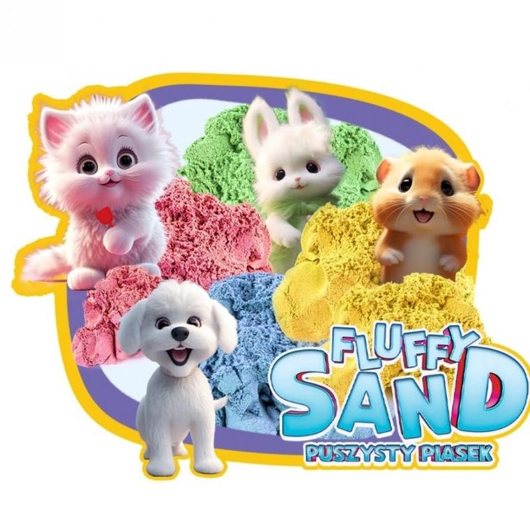 Tuban, piasek fluffy, zestaw różowy i zielony