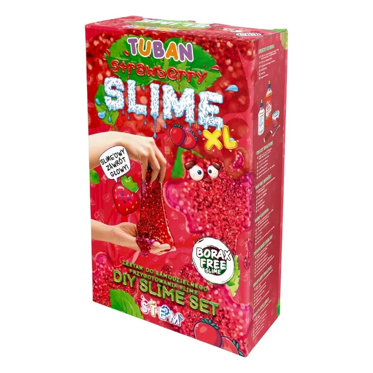 Tuban, Slime DIY, Truskawka, XL, zestaw kreatywny