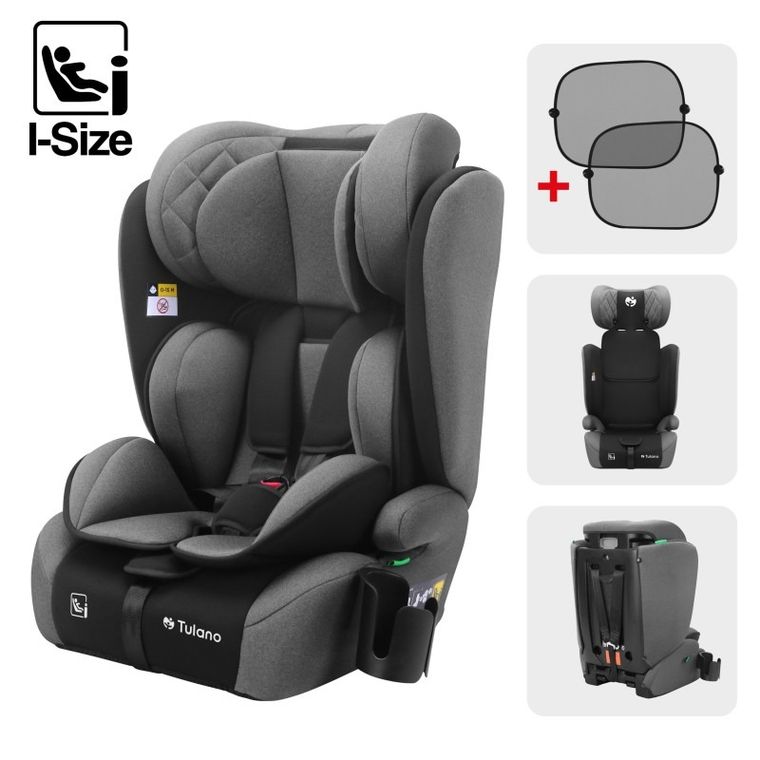 Tulano, Zooma 25, fotelik samochodowy, grey-black, 76-150 cm