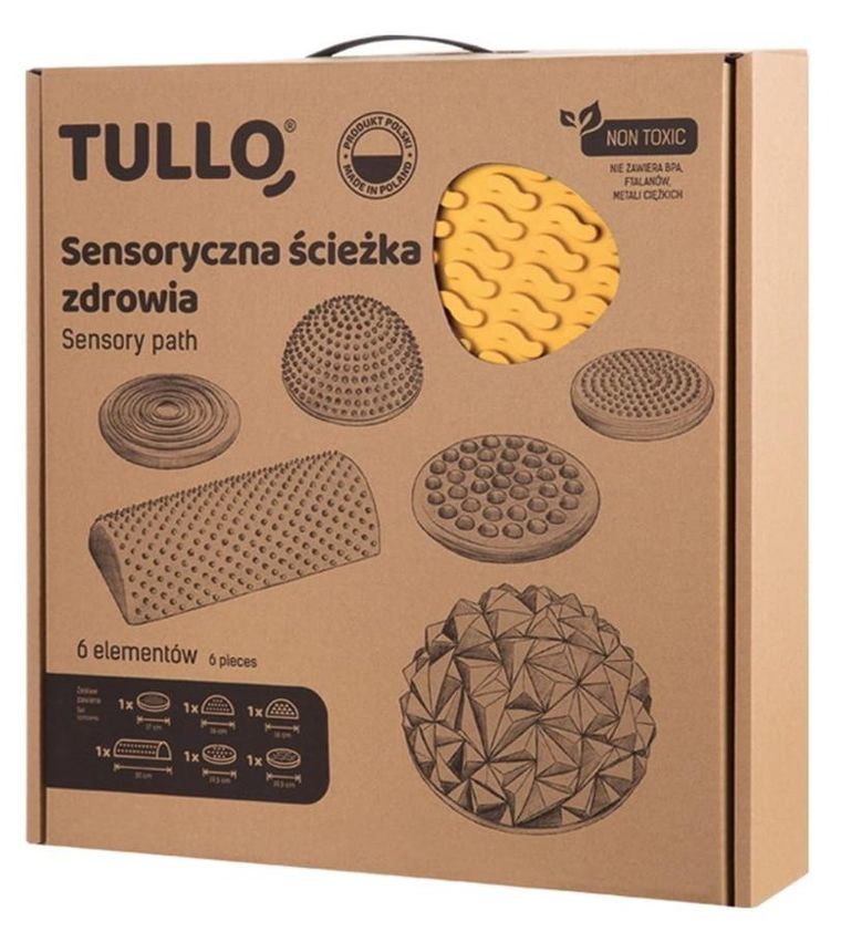 Tullo, Fizjo, ścieżka sensoryczna, pastelowa, 6 elementów