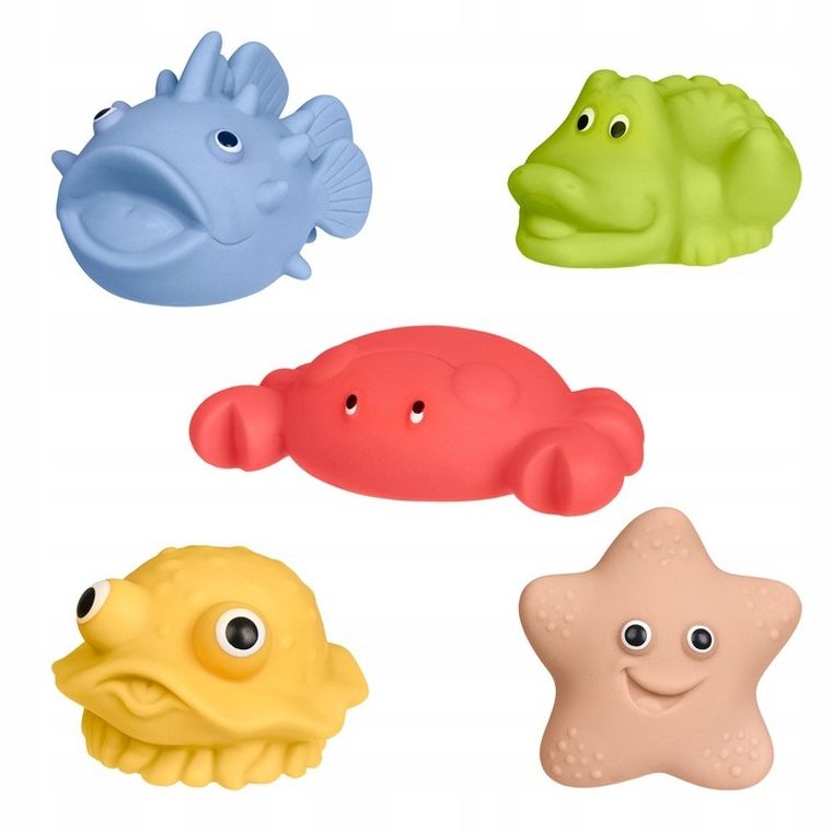 Tullo, zwierzątka, zabawki do kąpieli, 5 szt.