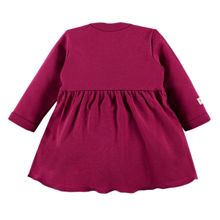 Tunika dziewczęca z długim rękawem, bordowa, Eevi