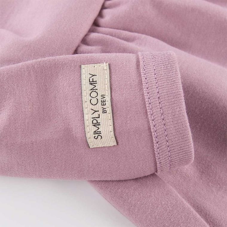 Tunika dziewczęca z długim rękawem, fioletowa, Eevi