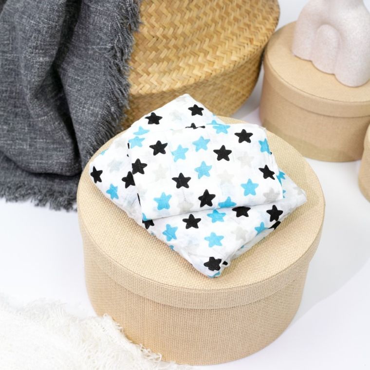 Tup Tup, Premium, pieluszka bambusowa, 120-120 i 60-60 cm, 100% wiskoza bambusowa, druk, 2 szt.