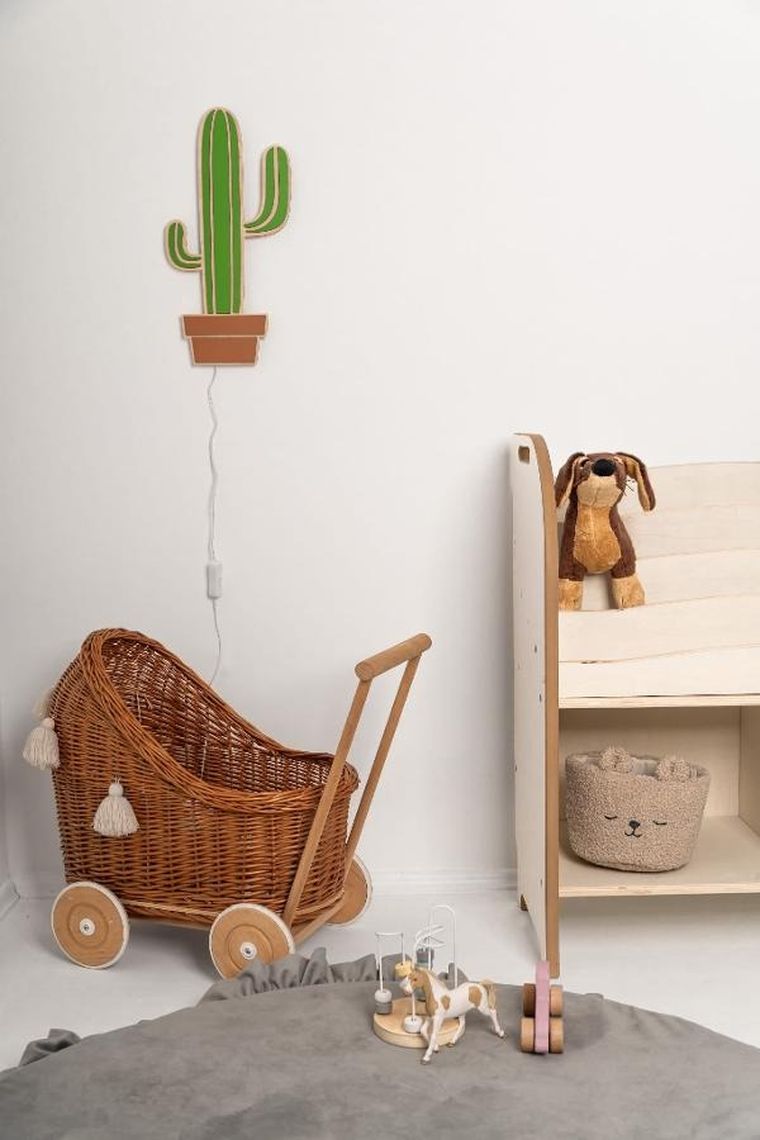 tupti.lights, lampka nocna dla dzieci, drewniana, kaktus