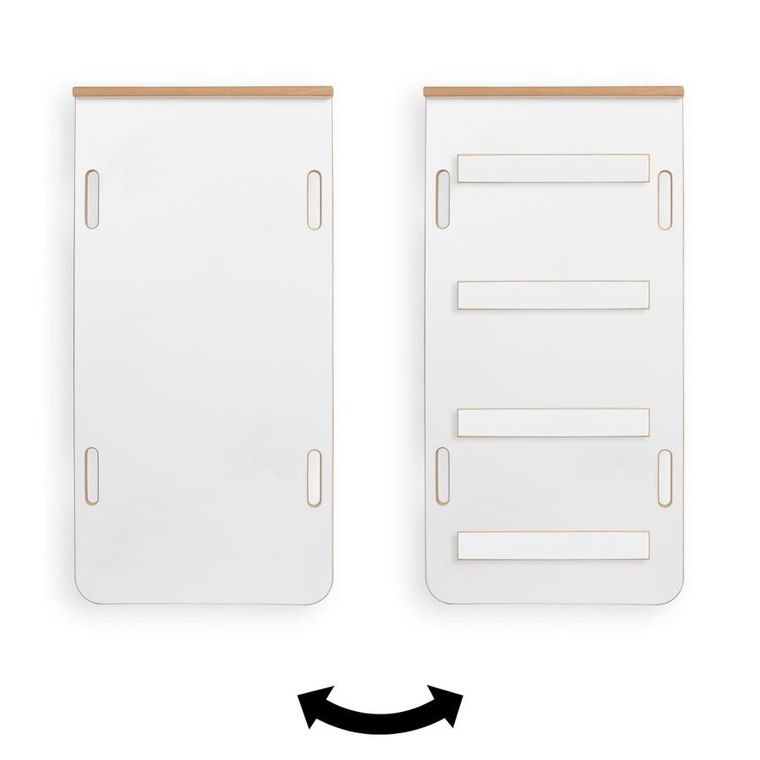 tupti.wood, 3w1: mały bujak montessori z uchwytami + mała zjeżdżalnia, drabinka + blat