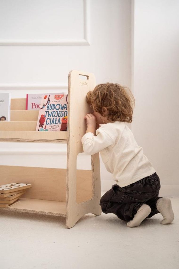 tupti.wood, L, biblioteczka, regał montessori