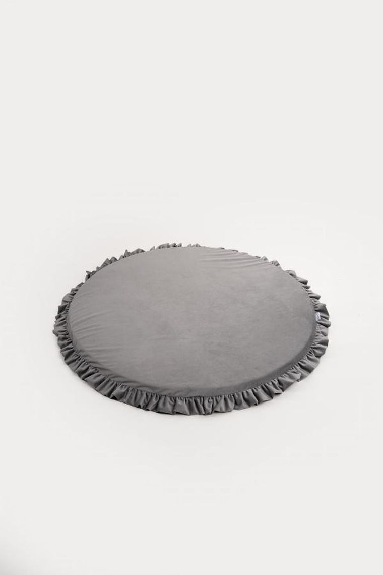 tupti.wood, mata piankowa z falbanką, szara