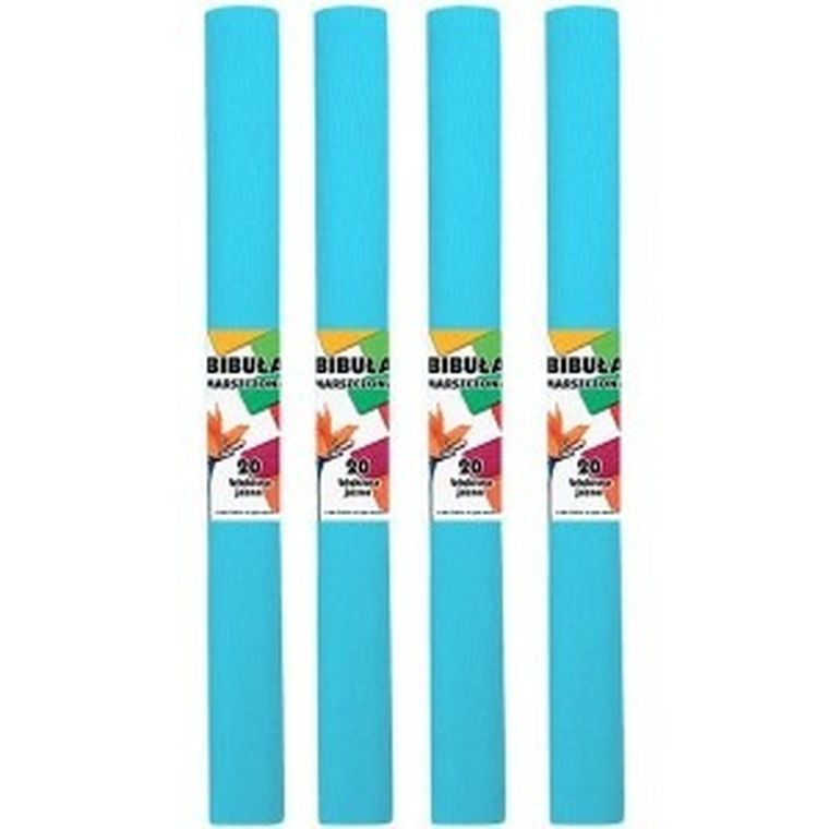 Tymos, bibuła marszczona, niebieska, 50-200 cm