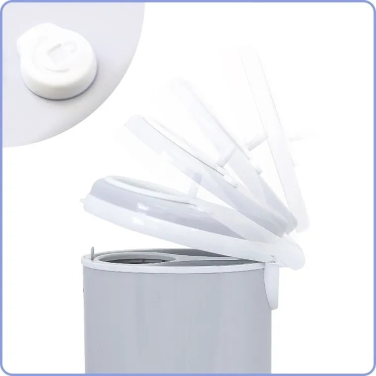 Ubbi, stalowy kosz na pieluchy, White