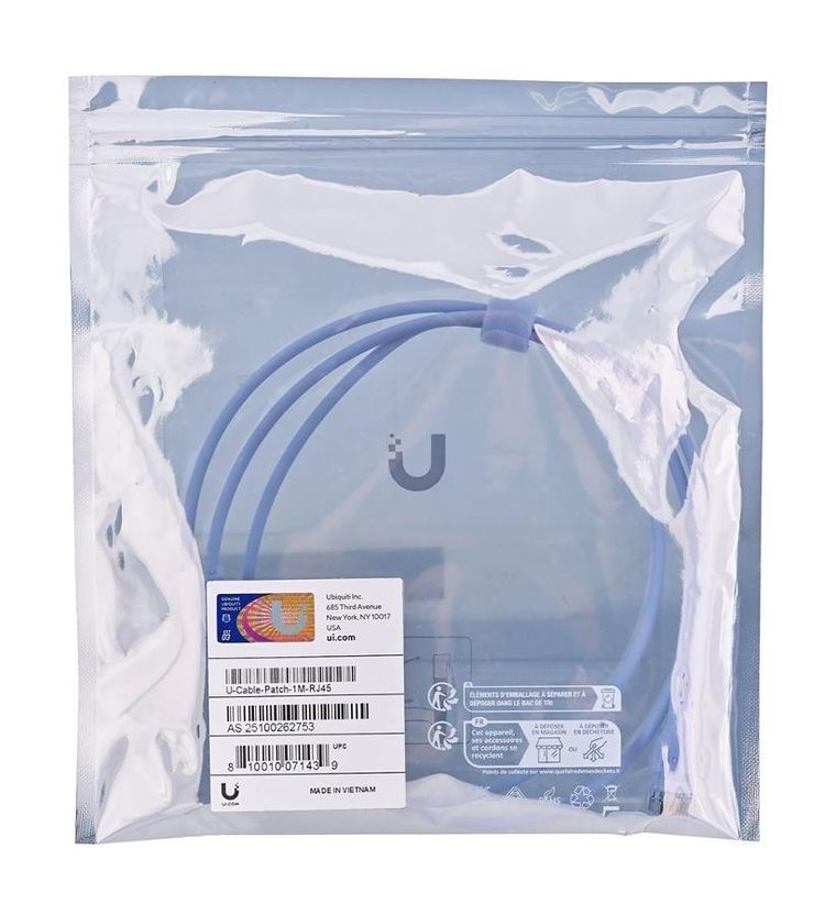 Ubiquiti, patchcord LAN, UniFi Patch Cable, Cat6, biały, 1m