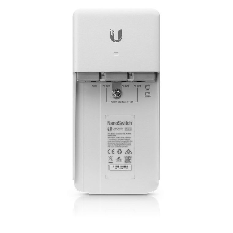 Ubiquiti, switch, 4xRJ45, 1000Mb/s, passive PoE, zewnętrzny