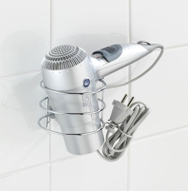 Uchwyt na suszarkę do włosów classic, stal chromowana