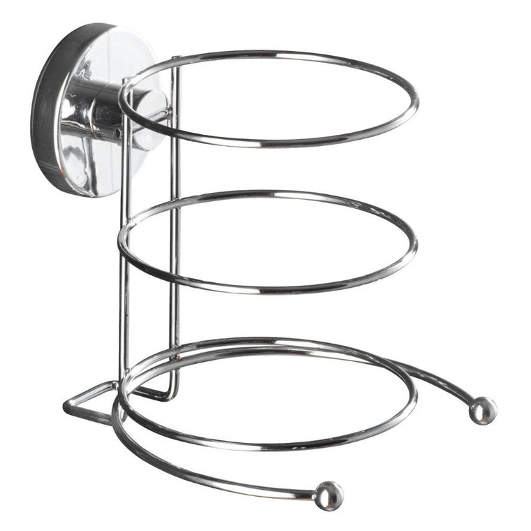 Uchwyt na suszarkę do włosów, Milazzo, Vacuum-Loc, stal chromowana