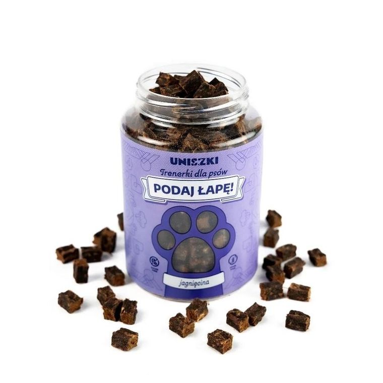 Uniszki, Trenerki, jagnięcina, przysmak dla psa, 150g