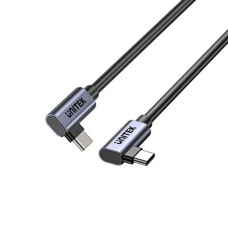 Unitek, kabel, USB-C, kątowy 90°/90° PD 100W, M/M, 0,5m
