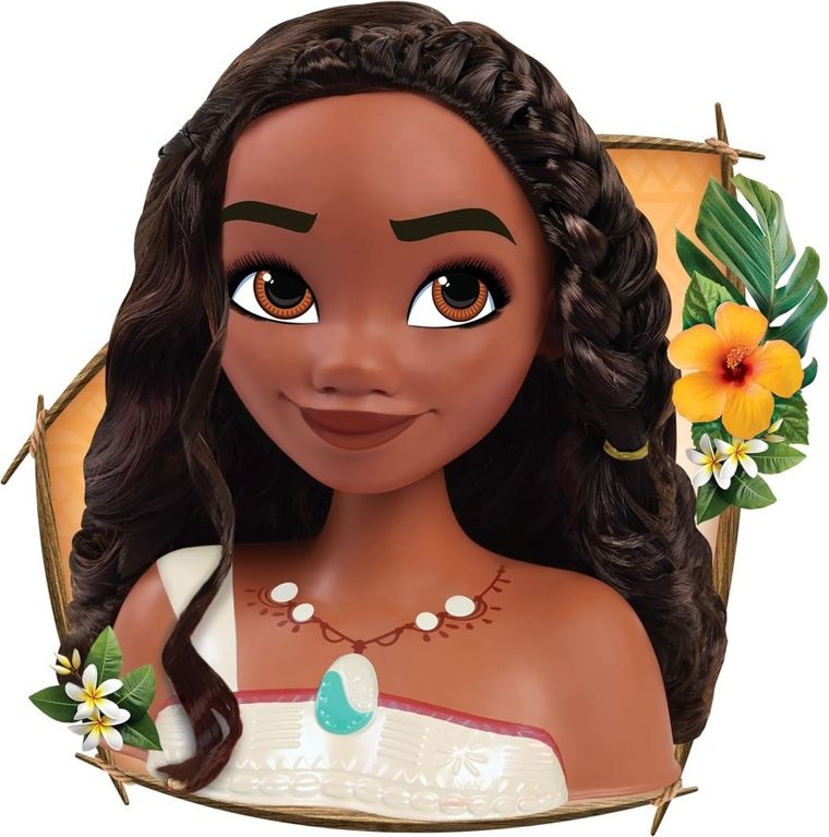 Vaiana 2, Moana, głowa do stylizacji z akcesoriami
