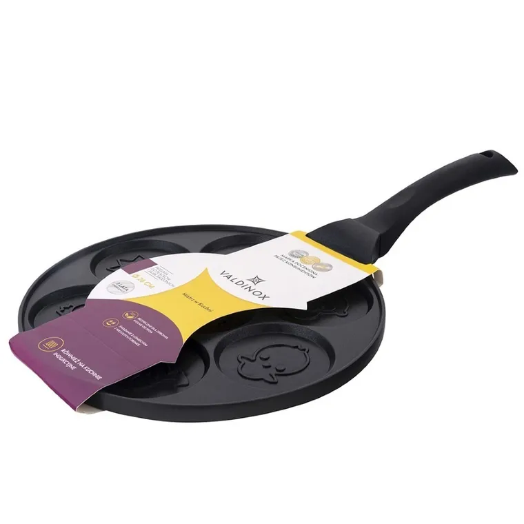 Valdinox, patelnia do placków i jajek sadzonych, odlewana, 26 cm, zwierzątka