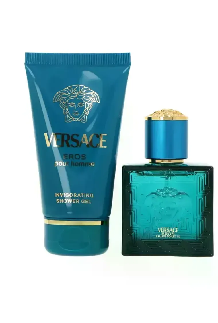 Versace, Eros Pour Homme, zestaw: woda toaletowa, 30 ml + żel pod prysznic, 50 ml