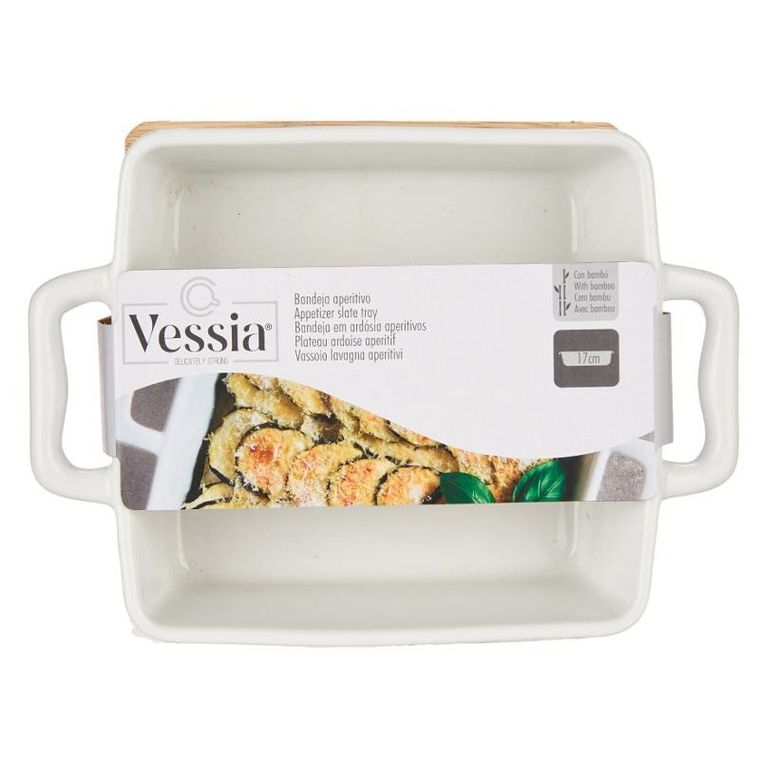 Vessia, Atena, naczynie do zapiekania na bambusowej tacy, 300 ml