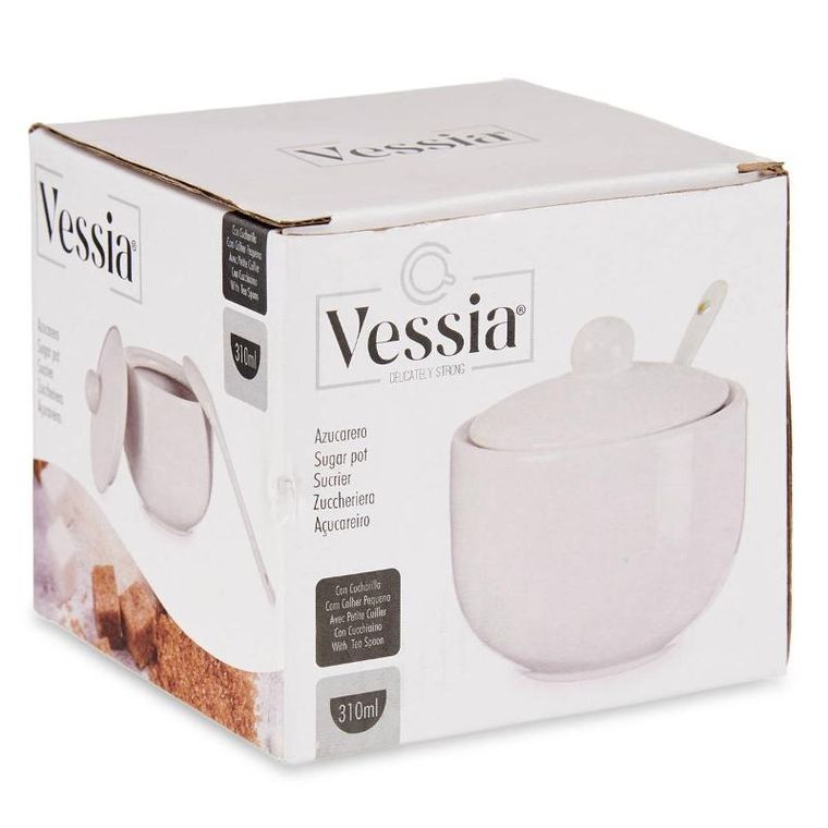 Vessia, cukierniczka ceramiczna z łyżeczką