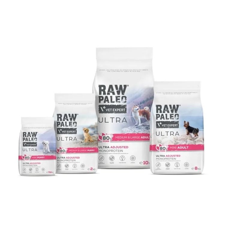 VetExpert, Raw Paleo, Ultra, wieprzowina, Mini Adult, sucha karma dla psa, 2 kg