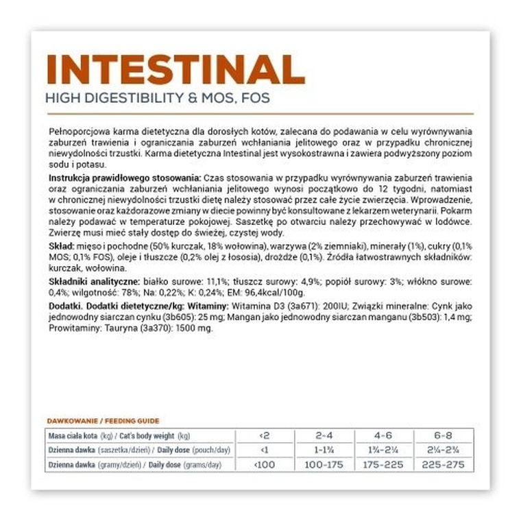 VetExpert, Veterinary Diet Intestinal, kurczak, mokra karma dla kotów, 100g