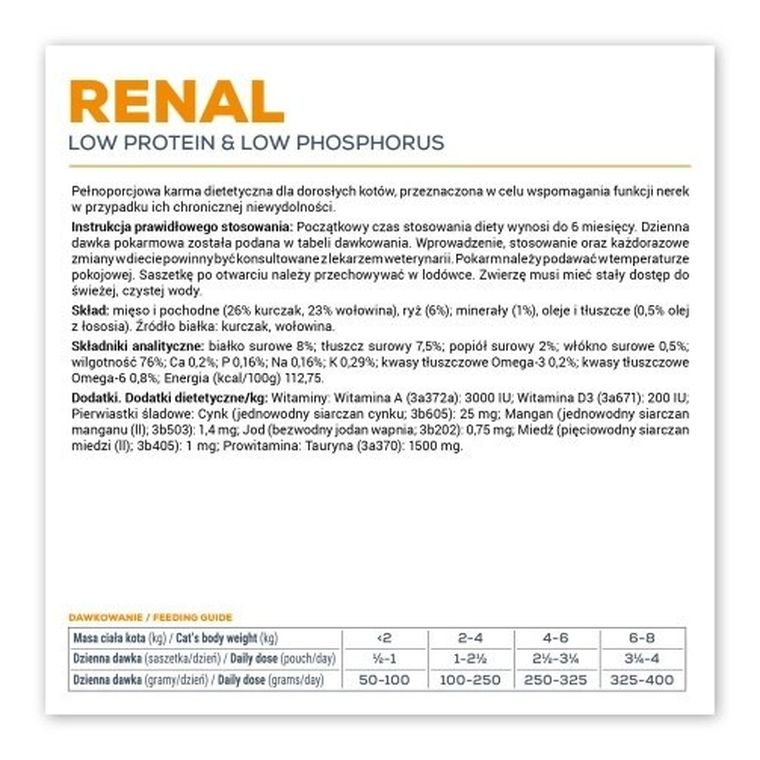 VetExpert, Veterinary Diet Renal cat, 100g pouch